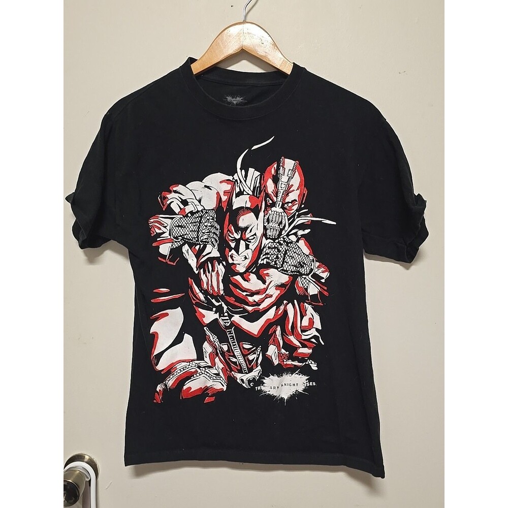 The Dark Knight Rises T Shirt Adult MEDIUM Black Bane Batman Movie Promo